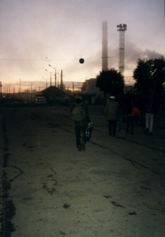 13.9. Smolensk 7 Uhr morgens. Kalt. Autozynik unterwegs.